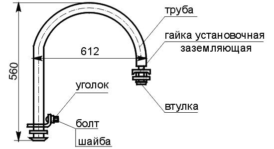 Конструктивная схема кронштейна К986