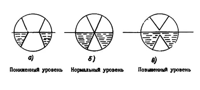 Микроманометр МКВ-250 - схема уровня жидкости