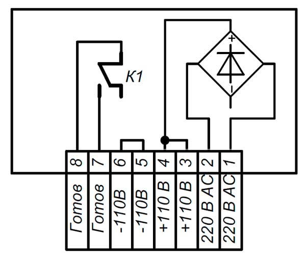 Схема подключения преобразователя БЖ600М.220AC.110