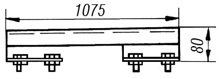 Распорка кабельростов Р2 - габаритная схема