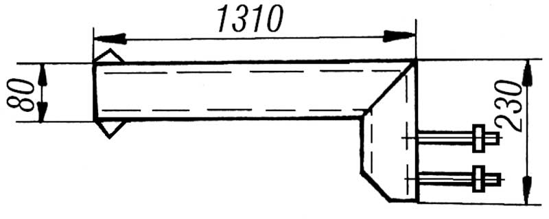 Распорка кабельростов Р4 - габаритная схема