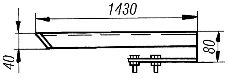 Распорка кабельростов Р5 - габаритная схема