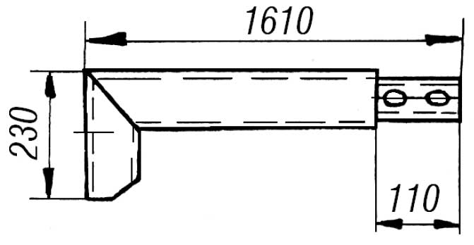 Распорка кабельростов Р6 - габаритная схема