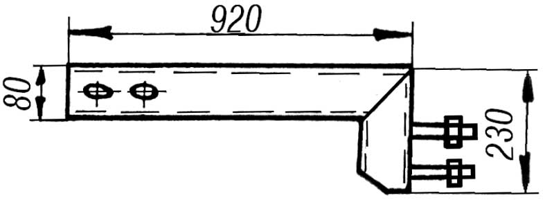 Распорка кабельростов Р20 - габаритная схема