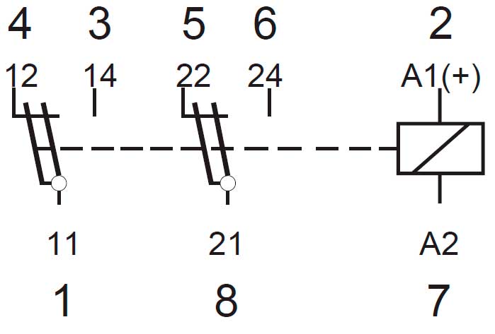 Электрическая схема реле Releco C2-T21