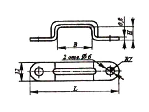 Габаритная схема скобы К736