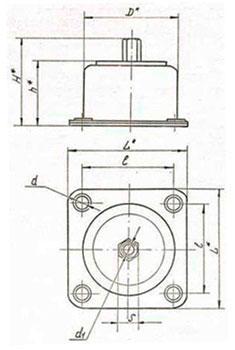 Рис.1. Чертеж амортизатора АД-3А