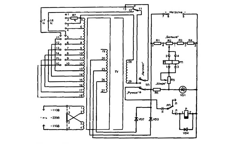 Электрическая схема устройства ЗБУ-12/10М