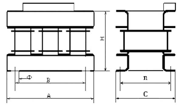 Габаритная схема дросселя РУ-15325