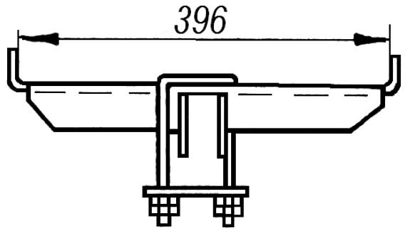 Кронштейн кабельроста КР1 - габаритная схема