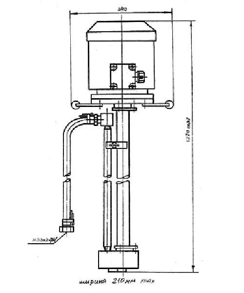Габаритная схема перекачивающего электронасоса ПАЭ