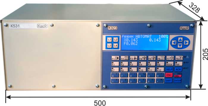 Габаритные размеры устройства К531