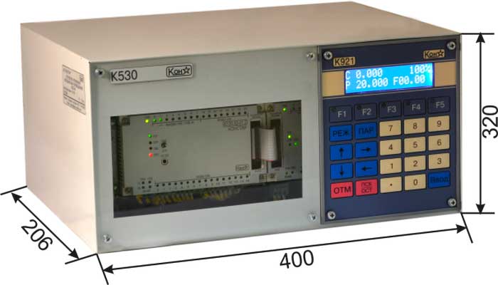 Габаритные размеры устройства К530-03