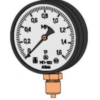 Манометры МП100МС5 газовые фото 1