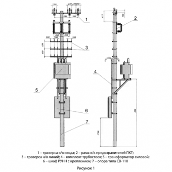 Подстанции трансформаторные мачтовые типа МТП мощностью 25-100 кВ?А напряжением 6(10) кВ фото 3