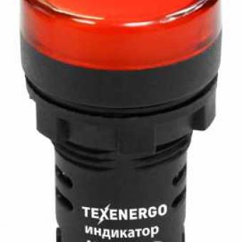 Арматура светосигнальная AD22DS(LED)   24В AC/DC d22  красная  Texenergo фото 1
