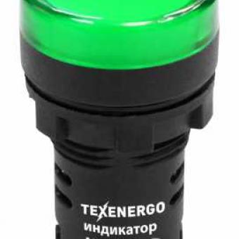 Арматура светосигнальная AD22DS(LED)   24В AC/DC d22  зеленая Texenergo фото 1
