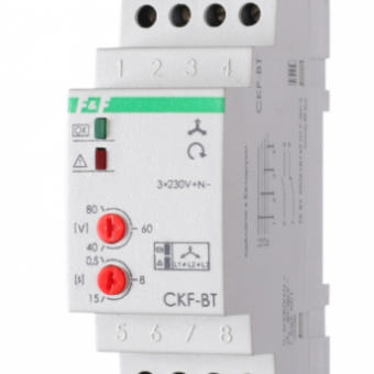 Реле контроля фаз CKF-BT      2х8А, 3х230+N / 50, монтаж на DIN-рейке фото 1
