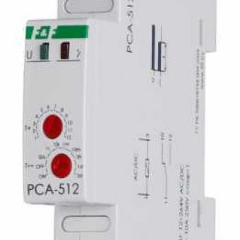 Реле времени PCA-512U  12-264В АС/DC, 8А, IP20, с задержкой выключения, монтаж на DIN-рейке 35мм фото 1