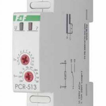 Реле времени PCR-513 230В, 8А, IP20, с задержкой включения, монтаж на DIN-рейке 35мм фото 1