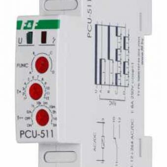 Реле времени PCU-511U  12-264В    AC/DC   8А   IP20   многофункциональное монтаж на DIN-рейке 35мм фото 1